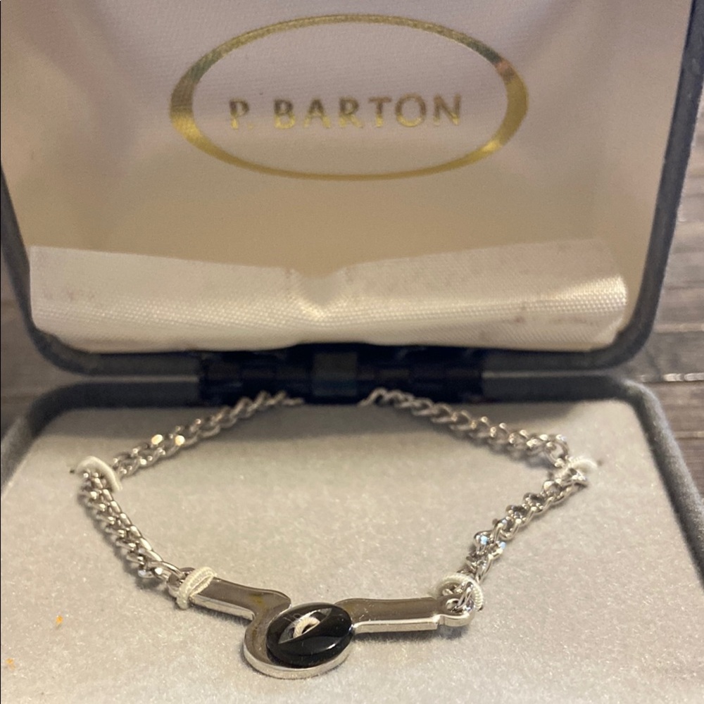 Silver and Black Women's Bracelet